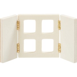 CREApop Miniature Window with Shutters 11.5 cm x 6 cm Miniature Worlds Gnome Scenes Doll Houses