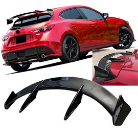 NEESPOC Rear Window Roof Spoiler Visor Tailgate Wing Fit for Mazda 3 Hatchback Mazda3 2014-2024 KS Style Lip Exterior Accessories Gloss Black