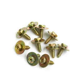 Motoforti 10pcs 6 x 21.5mm Stainless Steel Screw for Car Bumper License Plate Long-lasting