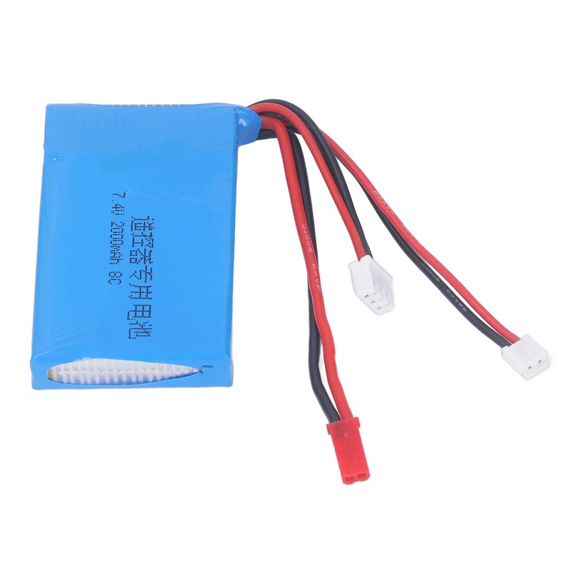 RC Lithium Battery 2S 7.4V 2000MAH Powerful Circuit Protection Light