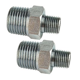 1/8 BSP Male to 1/4 inch BSP Male Step Up/Down Thread Union Air Fitting 2 PK FT084