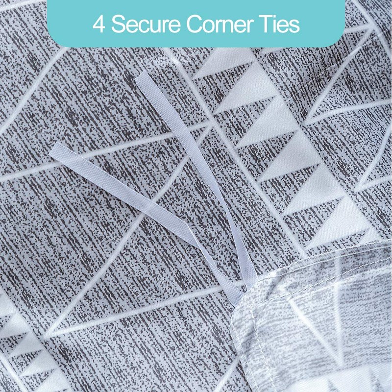 Lekesky Duvet Cover Double Size, Comforter Covers with Chic Triangle