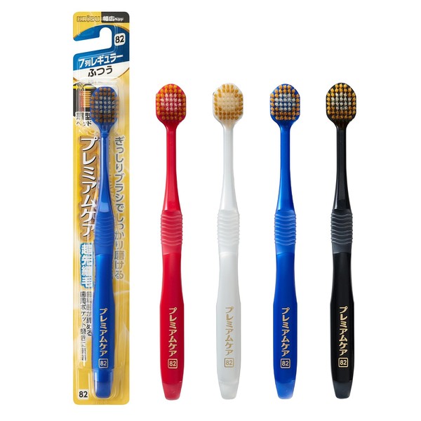 Ebisu Premium Care Toothbrush, 7 Row Regular, Normal, 3 Pack