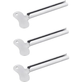 3 chiavi per spremere tubi in metallo argentato, per dentifricio e tinture per capelli, strumento per la lavorazione durevole, ausili per spremere i tubi per uso quotidiano
