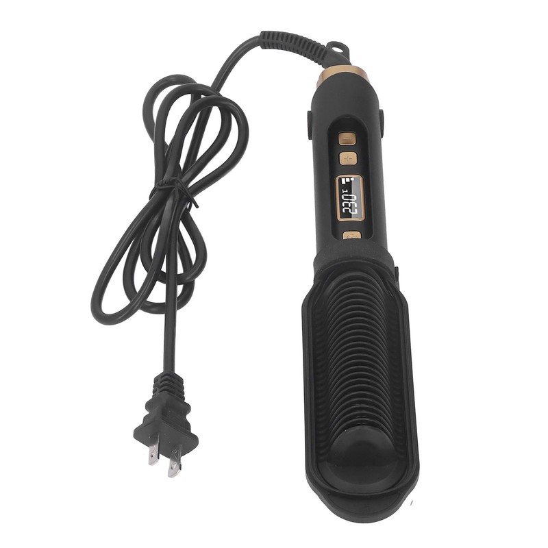 LED Hair Straightening Brush Negative Ion Adjustable Temperature Automatic Straight