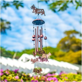 Corgi Dog Wind Chimes Outdoor Dog Gifts for Women Men Mom Gardening Birthday Gifts Metal Memorial WindChimes for Outside/Indoors, Lawn, Patio, Yard Art, Garden Decor, Yard Decorations