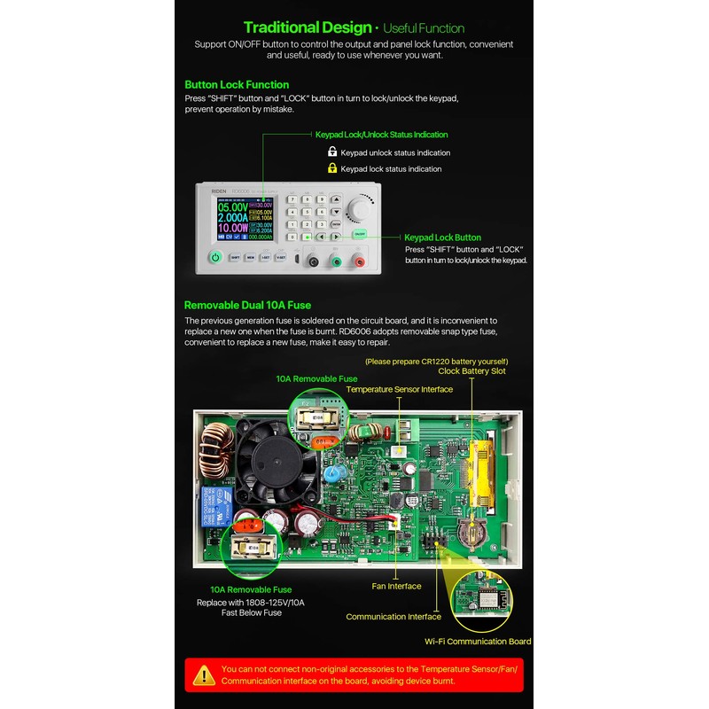 RD RD6006W Communication Version 60V 6A Multimeter DC DC Voltage