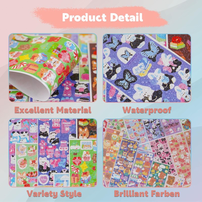 Bayurht 102 Sheets Korean Stickers Kpop Deco Stickers Photocard Kpop