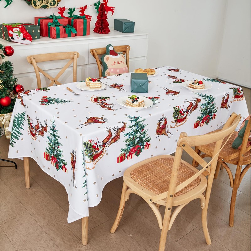 Tablecloth Christmas Tablecloth Washable Christmas Table Cloth Garden Tablecloth Oilcloth