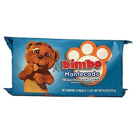 Bimbo Mantecado Creme Sandwich Cookies - 9.28 Ounces (8 individual packets per Pack)