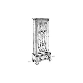 Woodcraft Project Paper Plan To Build 5 Barrel Gun Cabinet - Material Not Included