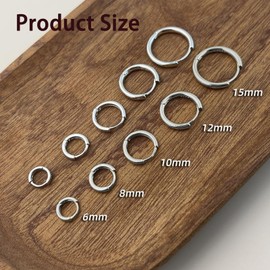 5 Pairs of Silver 925 Hoop Earrings for Women, Unisex Earrings Hoop Earrings for Women Girls, Small Huggie Earrings, Small Wide Hoop Earrings, 6/8/10/12/14 mm, Sterling Silver