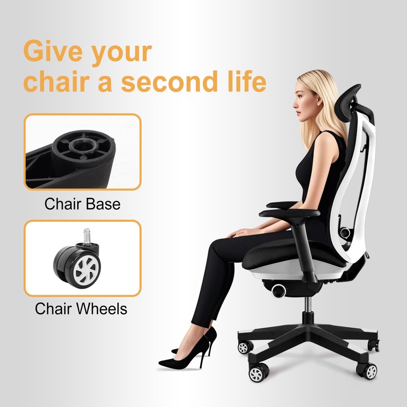 Frassie 28 Inch Heavy Duty Nylon Gaming Office Chair Base