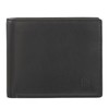 DUDU Kleines Herren Portemonnaie RFID in Leder mit Münzfach Schwarz