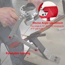 EYSENC Lawn Mower Blade Sharpener Sharpener Model 5005 15°-45° Adjustable for Straight and Standard Lawn Mower Blades with Blade Balancer Red