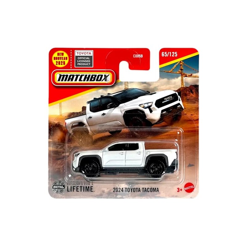 Matchbox 2025-2024 Toyota Tacoma [Light Smoke Tint] White (Smoke) 65/125