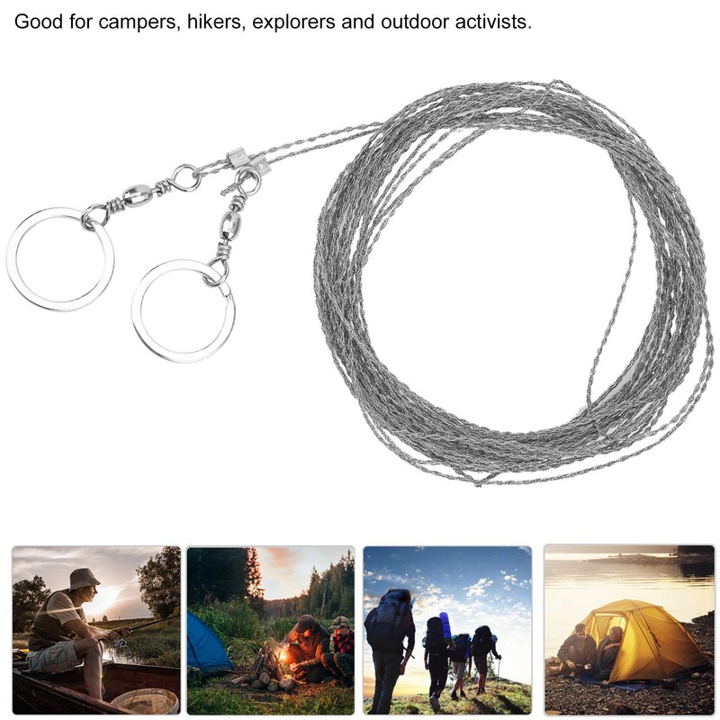 Portable Wire Saw 33ft Stainless Cutting String Emergency Camping Rope