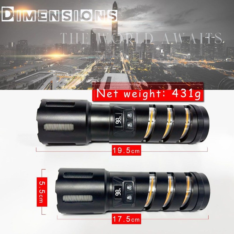 Rechargeable Flashlights, High Lumens Super Bright LED Flashlight with Unique