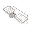 Faucet Storage Shelf Aluminum Plastic Two Containers with Towel Rod