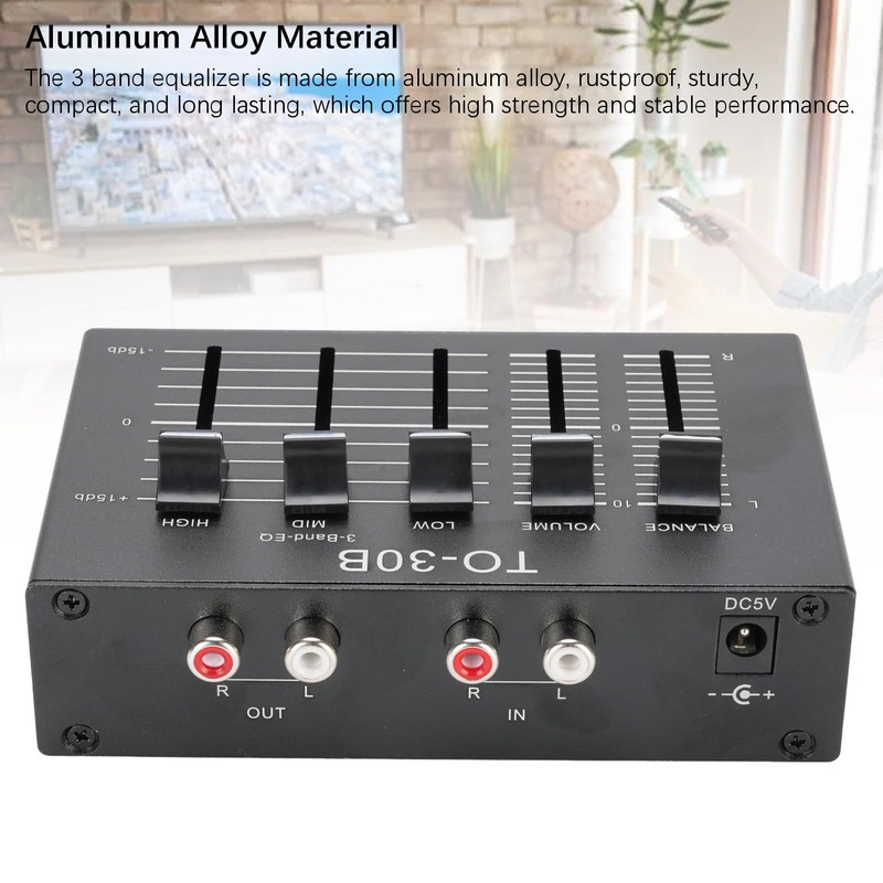 Luocute Record Player Preamplifier EQ, Phono Preamp 3 Band Equalizer