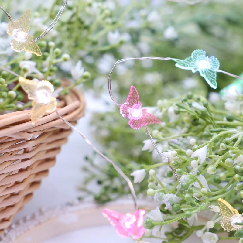 MIYA LIFe Butterfly Garden Rope Lights String-10 ft 40 LEDs