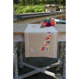 Vervaco Table Runner Kit: Violets, NA, 40 x 100cm