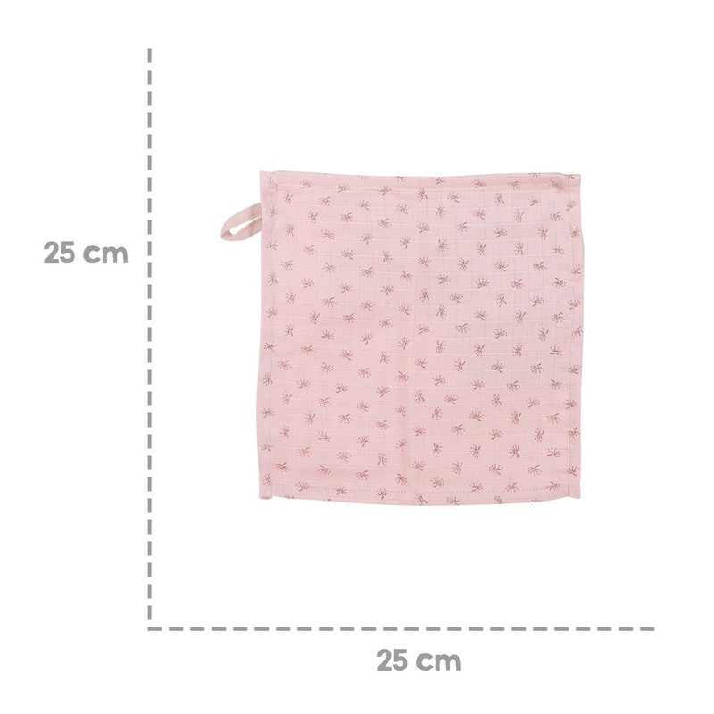 roba Organic Set of 5 Wash Cloths 'Lil Planet' Pink/Mauve,