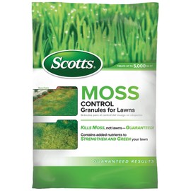 Scotts Moss Control Granules for Lawns, Contains Nutrients to Green Grass, 18.37 lb.