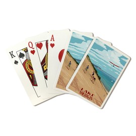 Michigan, Dunes (Playing Card Deck, 52 Card Poker Size with Jokers)