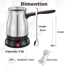 Phinicco Wax Melter for Candle Making, Electric Wax Melter, Stainless Steel Pot 800ML Candle Making Pot