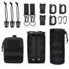 Molle Bag 3 Pack Tactical Waist Bags with 12 Accessories