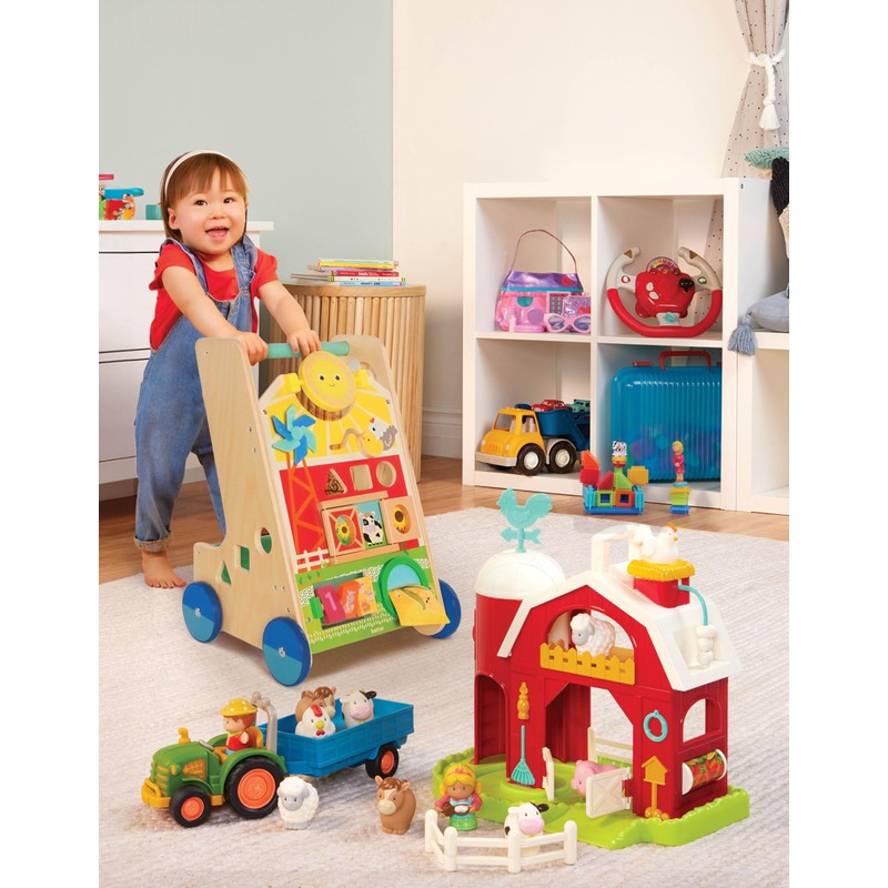 Battat – Wooden Activity Walker – 9 Educational Activities –