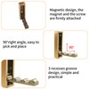 MOROBOR 2pcs Square Folding Wall Hook Non-Slip Heavy Duty Foldable