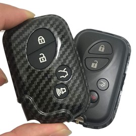 Horande ABS Carbon Fibre Protector Key Fob Cover Case fit for Lexus ES350 GS300 GS350 GS430 GS450h ISC IS250 IS350 LS460 LS600h Keyless Entry Key Fob HYQ14AAB 89904-50380 89904-30270 (Black)