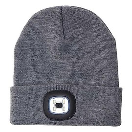 KOVA Winter Warm Beanie Knitted Hat with LED Front Light/Rear Light Black, black