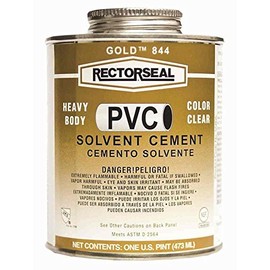 RectorSeal Gold 844L 55952 Heavy Body Solvent Cement, Superior Bonding Strength, Plumbing, 1 Pint