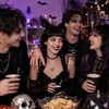 4 Pcs Halloween Black Braided Wig Accessories, Goth Black Costume