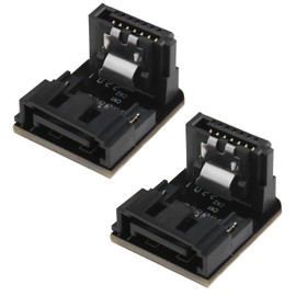 SG Store 2Pcs SATA 7Pin Reverse Converter Right Angle Sata 7 Pin Converters 90 Degree Angled Male-to-Female Adapter Electrical Accessories 6 Gbit/s