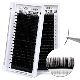 Arison Lashes Classic Lash Extensions Soft Lashes 20 Rows Mixed Tray D 13mm Curl 0.07 Thick Volume Pestañas Pelo a Pelo