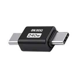 NFHK Adapter USB5.0 80Gbps Male to Male Extension Adapter with 240W 16K 8K 5K Compatible with USB4.0 Thunderbolt3/4/5