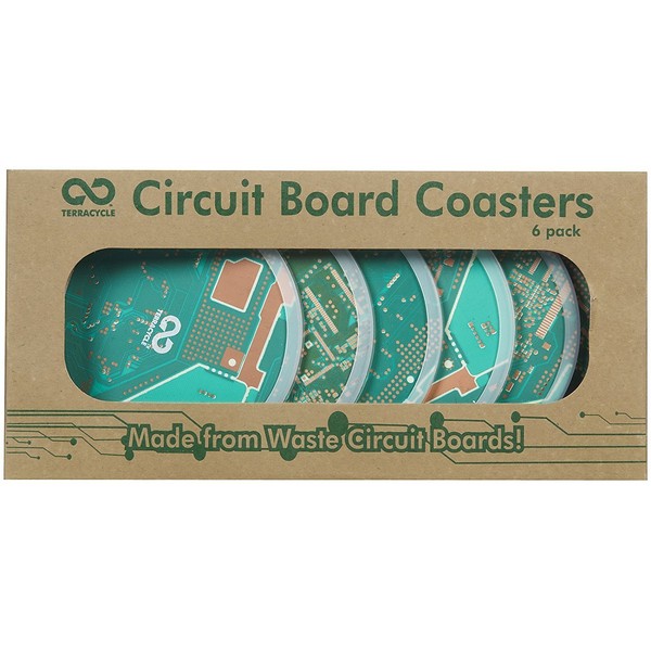 TerraCycle Circuit Board Coasters, set of 6