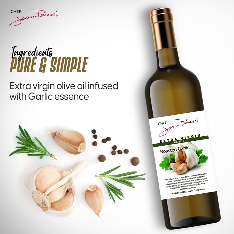 Chef Jean Pierre's Extra Virgin Roasted Garlic Olive Oil -