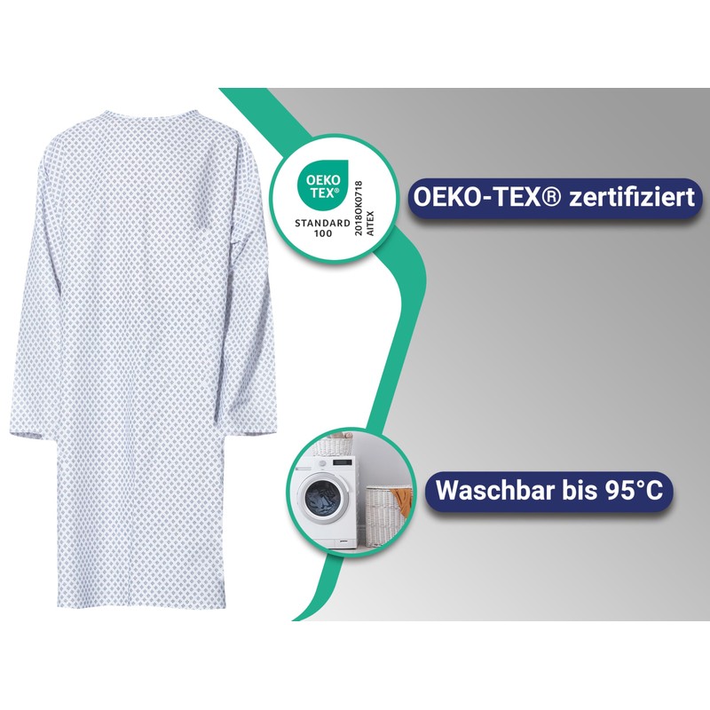 ZOLLNER Patient Shirt Open Back - with Long Sleeves and