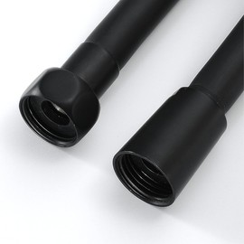ENKI, H18, PVC Smooth Shower Hose 1.5m / 59 inch, Replacement Shower Pipe with Brass Connections, Flexible Anti-Twist, Black