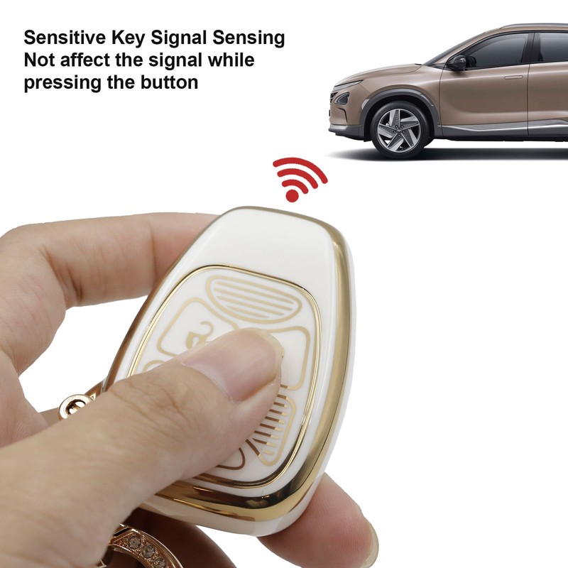 for Jeep Key fob Cover (3B-White Gray)