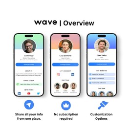 Digital Business Card by Wave - NFC Smart Contact Card (Stainless Steel)