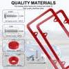 LivTee 4 Holes Stainless Steel License Plate Frames, 2 PCS
