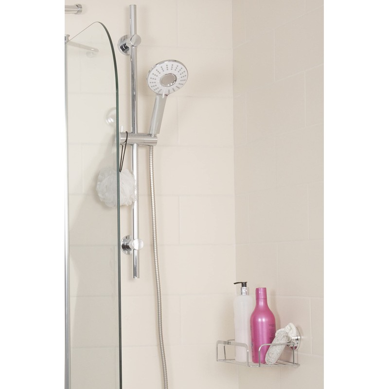 Croydex AM156041 1.5 m - 1.75 m Stainless Steel Reinforced