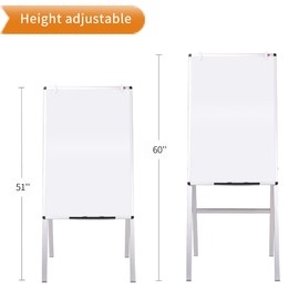 VIZ-PRO Magnetic H-Stand Whiteboard/Adjustable Dry Erase Easel,24 x 36 Inches