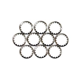3PDT Foot Switch, Compatible with CLIFF ALPHA, Etc., For M12 Shafts, Various Fixing Parts, Set of 10 (Chrysanthemum Lock) Washers